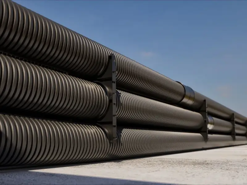 Black twin-wall protective pipes